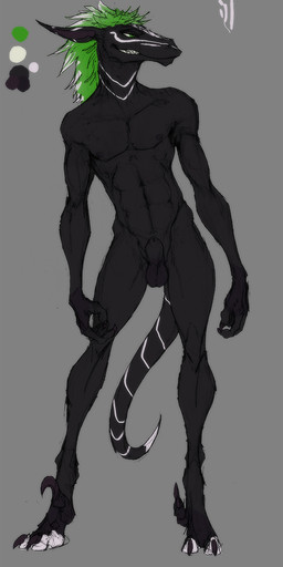 2014 anthro balls claws digitigrade dinosaur flaccid green_eyes green_hair grin hair lethal_doors long_ears long_hair long_legs male muscles nipples nude penis plain_background raptor scalie sheath solo teeth theropod toes 

Rating: Explicit 
Score: 18 
User: wassau 
Date: August 08, 2014