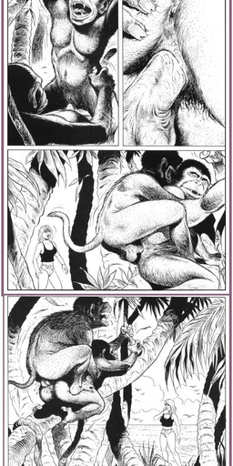 balls being_watched breasts butt clothed clothing feet female feral feral_on_feral fur genitals group hair humanoid_genitalia humanoid_penis looking_at_another male male/female nipples nude open_mouth penetration penis prehensile_feet sex teeth toes tongue vaginal vaginal_penetration unknown_artist haplorhine human mammal monkey primate comic