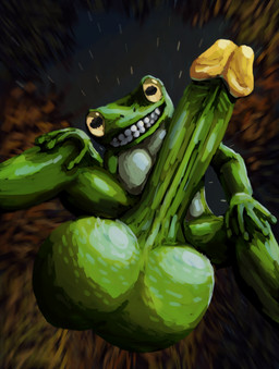 abstract_background anthro balls big_balls big_penis erection front_view genitals glans green_balls green_body green_penis green_skin grin huge_balls humanoid_genitalia humanoid_penis looking_at_viewer low-angle_view male nude nude_anthro nude_male penis pose smile solo teeth worm's-eye_view yellow_glans moonringred amphibian frog loveland_frog absurd_res digital_media_(artwork) digital_painting_(artwork) hi_res painting_(artwork)