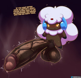 anthro balls big_balls big_penis black_hooves blush bodily_fluids brown_background brown_balls brown_body brown_glans brown_penis brown_skin darkened_balls darkened_genitalia darkened_penis dialogue dripping erection floating foreskin fur genital_fluids genital_focus genitals glans glistening glistening_balls glistening_body glistening_eyes glistening_genitalia glistening_glans glistening_penis glistening_skin hair hoof_hands hooves huge_balls huge_penis humanoid_genitalia humanoid_penis hyper hyper_balls hyper_genitalia hyper_penis inviting inviting_to_sex light long_hair long_penis looking_aside looking_at_viewer male multicolored_body musk musky_penis narrowed_eyes neck_tuft open_mouth open_smile outline penis penis_focus precum precum_drip retracted_foreskin simple_background small_but_hung smile smiling_at_viewer smirk smirking_at_viewer solo sparkles sweat sweatdrop sweaty_balls sweaty_genitalia sweaty_penis talking_to_viewer text tuft twitter_logo two_tone_body vein veiny_balls veiny_penis white_eyes white_hair wool_(fur) wool_hair yellow_outline yellow_sclera modca nintendo pokemon twitter generation_5_pokemon pokemon_(species) shiny_pokemon whimsicott 2025 colored digital_drawing_(artwork) digital_media_(artwork) english_text hi_res lighting shaded