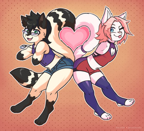 amputee bottomwear clothed clothing crossdressing disability femboy hotpants male missing_all_arms missing_arm missing_limb shorts xnanchox ara_(xenzjolras) jei_laule nancho absurd_res hi_res