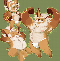 armpit_hair ball_tuft balls beard belly big_balls body_hair bulge clothing facial_hair flexing foreskin genitals hair jewelry male muscular necklace nipples nude_male penis saggy_balls slightly_chubby tuft underwear bunzillaking league_of_legends riot_games tencent kobuko yordle absurd_res hi_res