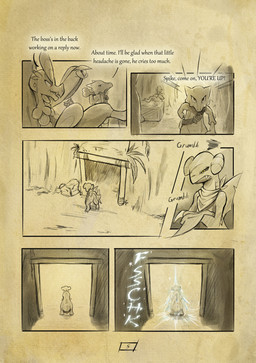ambiguous_gender anthro attack biped black_sclera bone claws crossed_arms dialogue doorway electricity fangs group grumpy kerchief lightning male teeth text trio yellow_eyes truescorn nintendo pokemon pokemon_mystery_dungeon shadows_for_hire spike_chunsoft gabite generation_1_pokemon generation_4_pokemon generation_7_pokemon hakamo-o marowak pokemon_(species) 2025 colored comic english_text hi_res