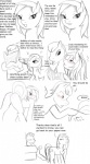 blush cutie_mark dialogue duo erection female feral genitals male nude penis quadruped tail teasing text agge aggerey flightless hasbro my_little_pony cielo_rey equid equine horse mammal pony black_and_white comic english_text hi_res monochrome