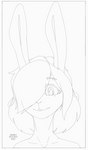 anthro buckteeth eyelashes female fur hair hair_over_eye heart_symbol long_ears looking_at_viewer nude one_eye_obstructed short_hair shoulder_hair smile solo teeth johnnypescado brianne_(spikedmauler) lagomorph leporid mammal rabbit animated bust_portrait hi_res portrait short_playtime signature