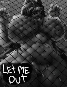 anthro areola belly big_areola big_breasts black_body black_hair black_nails bodily_fluids breasts colored_nails fangs female genitals glowing glowing_eyes hair huge_breasts long_hair looking_at_viewer nails nipples nude nude_female open_mouth raining saliva solo teeth text thick_thighs vulva white_eyes wide_hips wolf_ears tvmob scp_foundation scp-1471-a canid malo mammal absurd_res hi_res portrait three-quarter_portrait