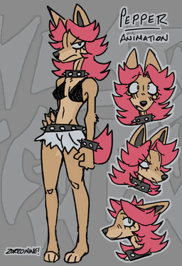 angry anthro belt bottomwear bra bracelet brown_body closed_smile clothing collar crossed_arms female frown fur grey_clothing grey_shirt grey_topwear hair hand_on_hip jewelry kneeling looking_at_viewer mouth_closed pink_hair pink_tail shirt shorts simple_background slim smile solo spiked_belt spiked_bracelet spiked_collar spikes spinning standing tail tan_body tan_fur text topwear underwear zorronine canid canine mammal 2024 animated artist_name cel_shading digital_drawing_(artwork) digital_media_(artwork) expression_sheet shaded