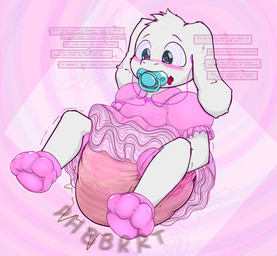 abstract_background ageplay anthro big_diaper blush booties clothed clothing crossdressing diaper dress electronics feces footwear handwear happy headphones heart_eyes heart_symbol holding_both_legs holding_legs_up hypnosis infantilism male mind_control mittens pacifier pink_clothing pink_diaper pink_dress roleplay scatplay soiled_diaper soiling solo spiral spiral_background spiral_eyes text unclean_diaper used_diaper young ludis-luteo undertale undertale_(series) asriel_dreemurr boss_monster_(undertale) bovid caprine goat mammal 2016 digital_drawing_(artwork) digital_media_(artwork) english_text