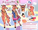 anthro antlers biped blush butt clothed clothing front_view fur hair horn jacket male nude open_mouth shirt simple_background smile solo standing topwear underwear lonelycharart absinthe_(lonelycharart) deer mammal 2017 digital_drawing_(artwork) digital_media_(artwork) model_sheet