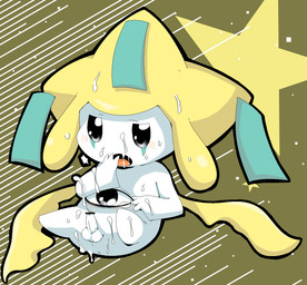 balls bodily_fluids cum cum_on_face cum_on_own_face cum_on_self erection foreskin genital_fluids genitals male nude orgasm penis solo doneru nintendo pokemon generation_3_pokemon humanoid jirachi legendary_pokemon pokemon_(species) aliasing censored digital_media_(artwork) hi_res