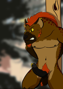 angry anthro balls big_balls big_penis biped black_penis bound captured erection forced foreskin genital_piercing genitals hair huge_penis humanoid_genitalia humanoid_penis kneeld male nipples nude penis penis_piercing piercing prince_albert_piercing red_hair restrained retracted_foreskin solo spread_legs spreading submissive submissive_male gnorr gnoll hyena mammal spotted_hyena absurd_res hi_res
