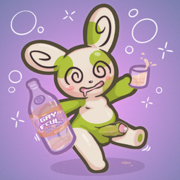 anthro balls belly beverage blush blush_lines bodily_fluids bottle briefs bubble clothing container cum cup dizzy dizzy_eyes drinking_glass drooling drunk drunk_bubble erection featureless_chest featureless_feet featureless_hands feet foreskin fur genital_fluids genitals glass glass_container glass_cup glistening glistening_body green_body green_fur holding_object humanoid_genitalia humanoid_penis juice_(beverage) losing_balance male markings multicolored_body multicolored_fur nude nude_anthro nude_male parody_soda penis polka_dots precum purple_background saliva simple_background slightly_chubby slightly_chubby_male smile solo spiral spiral_eyes spots spotted_body substance_intoxication tan_body tan_fur underwear arnkleblarn nintendo pokemon generation_3_pokemon mammal pokemon_(species) shiny_pokemon spinda 1:1 hi_res