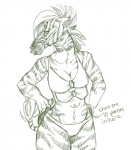 5_breasts anthro bikini breasts clothed clothing female multi_breast skimpy solo stripes supernumerary_breasts swimwear tail two-piece_swimsuit mabyn equid equine mammal zebra monochrome sketch