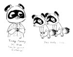 anthro bodily_fluids bulge clothed clothing group identical_twins male shota tears text young young_anthro kenoru animal_crossing dick_flattening nintendo timmy_nook tom_nook_(animal_crossing) tommy_nook canid canine mammal raccoon_dog tanuki english_text meme monochrome brother_(lore) brothers_(lore) nephew_(lore) sibling_(lore) twins_(lore) uncle_(lore) uncle_and_nephew_(lore)