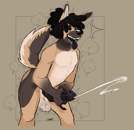 anthro ball_tuft balls big_penis bodily_fluids breath brown_body brown_eyes brown_fur cum cumshot dreadlocks drooling ejaculation erection fur genital_fluids genitals hand_on_penis humanoid_genitalia humanoid_penis leaning leaning_forward looking_pleasured male masturbation orgasm penile penile_masturbation penis raised_finger raised_pinky retracted_balls saliva saliva_on_tongue sharp_teeth simple_background solo standing tail tail_motion tailwag tan_background teeth tongue tongue_out tuft two-handed_masturbation lowkey_nottoast devin_(yungyiff) canid canine canis domestic_dog german_shepherd herding_dog mammal pastoral_dog 2022 hi_res signature
