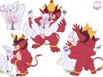 3_toes 4_arms 4_fingers 5_fingers anal anal_penetration anthro ball_slap ball_tuft balls barazoku cherry_blossom cherry_blossom_tree cherry_tree collar dominant duo feet fingers flower fruit_tree fur genitals gold_(metal) gold_crown gold_ear_ring gold_jewelry golden_rings hair holding_both_legs horn humanoid_genitalia humanoid_penis jewelry leash leashed_collar looking_at_another male male/male multi_arm multi_limb multi_tail muscular muscular_male pawpads penetration penis pink_collar pink_eyes pink_tattoo plant prunus_(flower) purple_pawpads red_body red_eyes red_fur red_hair slap spear_tail tail tattoo thorns toes tree tuft vein veiny_penis white_body white_fur fennephilim_fox league_of_legends riot_games tencent kled_(lol) canid canine canis demon mammal wolf yordle hi_res