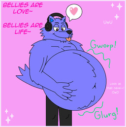 anthro belly belly_grab belly_squeeze big_belly blep border male navel overweight pink_border solo squeezing squeezing_belly squish tongue tongue_out supermariofann1 mythology supermariofanboy canid canine canis mammal mythological_canine mythological_creature werecanid werecanine werecreature werewolf wolf 2025