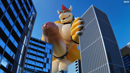 anthro apartment_building balls big_balls big_muscles big_penis building city claws clothing day erection exhibitionism foreskin genitals glans hair huge_balls huge_penis humanoid_genitalia humanoid_penis hyper hyper_balls hyper_genitalia hyper_penis light looking_at_viewer looming looming_over macro macro_male male musclegut muscular muscular_anthro muscular_male nipples non-mammal_balls non-mammal_nipples nude nude_macro nude_male partially_retracted_foreskin pecs penis pink_glans pink_nipples public red_hair road scales sharp_teeth shell skyscraper smile solo spiked_shell spikes spikes_(anatomy) store street sun sunlight sunny tail teeth vein veiny_penis window maulclaw codans_(modeler) bowser_day mario_bros nintendo bowser dragon_koopa koopa scalie 16:9 2026 3d_(artwork) blender_(artwork) blender_cycles_(artwork) digital_media_(artwork) hi_res watermark widescreen