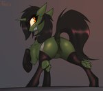 animal_genitalia animal_pussy anus black_clothing black_legwear black_mane black_stockings black_tail black_thigh_highs butt clothed clothed_feral clothing cutie_mark darkened_anus darkened_genitalia darkened_pussy dock_(anatomy) equine_anus equine_genitalia equine_pussy female feral fur genitals green_body green_fur grin horn legwear looking_back mane orange_eyes presenting presenting_hindquarters puffy_anus pussy quadruped raised_leg raised_tail rear_view smile solo stockings tail thigh_highs toothy_grin fenixdust hasbro my_little_pony mythology fan_character grim_fate_(moonatik) equid equine mammal mythological_creature mythological_equine unicorn absurd_res hi_res