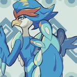 ambiguous_gender anthro avian_butt beak blue_body blue_eyes blue_feathers butt feathers glistening_eyelids lidded_eyes looking_back shaking_butt solo sugata1616 nintendo pokemon avian generation_9_pokemon pokemon_(species) quaquaval 1:1 animated digital_media_(artwork) no_sound short_playtime webm