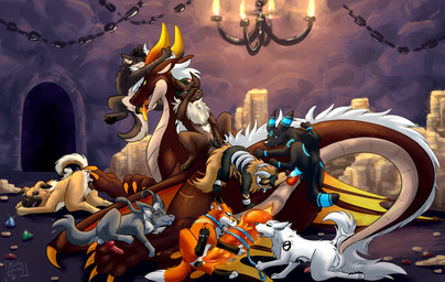 anal anal_penetration animal_genitalia animal_penis animal_vulva anus balls black_balls black_body black_claws black_fur black_nose black_pawpads black_tail black_vulva blue_eyes blue_penis brown_body brown_eyes brown_fur brown_nose canine_genitalia canine_penis canine_vulva claws cunnilingus dipstick_tail female feral fingering fur genitals green_eyes grey_balls grey_body grey_fur grey_nose grey_tail group horn knot knotted_penis licking male male/female male/male markings nipples oral orange_anus orange_body orange_claws orange_fur orange_penis orange_tail orange_tongue pawpads penetration penile penis penis_lick ridged_penis rimming sex tail tail_markings tongue tongue_out vaginal vaginal_fingering vulva white_body white_fur white_nose white_tail white_tail_tip wings yellow_body yellow_fur yellow_tail muskydusky mythology nintendo pokemon canid canine canis domestic_dog dragon eeveelution fox generation_1_pokemon generation_2_pokemon generation_6_pokemon jolteon mammal mythological_creature mythological_scalie pokemon_(species) scalie sylveon umbreon wolf hi_res