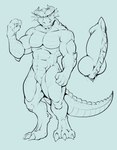 4_fingers abs animal_genitalia claws fingers genital_slit genitals horn knot looking_at_viewer male muscular penis solo spiked_penis spikes spikes_(anatomy) standing tail thick_penis pandottermon dungeons_and_dragons hasbro wizards_of_the_coast dragonborn_(dnd) scalie hi_res