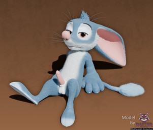 3_toes 4_fingers anthro balls big_ears blue_body blue_fur countershading erection feet fingers front_view fur genitals half-closed_eyes male narrowed_eyes penis pink_nose pink_penis presenting simple_background sitting smile solo spread_legs spreading text toes whiskers rasterraccoon bilby_(dreamworks) dreamworks larrikins perry_(bilby) bandicoot bilby mammal marsupial absurd_res english_text hi_res watermark