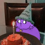 birthday candle cat_food clothing food fur furniture hat headgear headwear jewelry male nude pet_food photo_background purple_body sosu-the-blue-wolf mob_entertainment poppy_playtime smiling_critters catnap_(poppy_playtime) critters_(poppy_playtime) domestic_cat felid feline felis mammal 1:1 colored digital_media_(artwork) photography_(artwork)