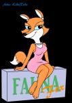 3_toes anthro barefoot bottomwear clothed clothing feet female fully_clothed gem jewelry necklace pearl_(gem) pearl_necklace shirt skirt solo tank_top toes topwear vector kikerodz the_f_tales fauna_fox canid canine fox mammal alpha_channel hi_res