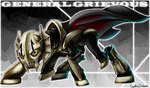 cape clothing cybernetics evil_face feral machine male ponification solo flikkun hasbro my_little_pony star_wars general_grievous cyborg equid equine horse kaleesh mammal pony character_name signature