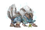 duo electricity electrogenesis feral xezeno capcom monster_hunter mythology dragon fanged_wyvern mythological_creature mythological_scalie paratoad_(species) scalie zinogre hi_res