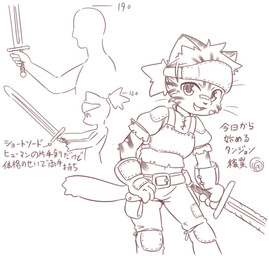 anthro armor bandage bandage_on_face belt bottomwear clothing duo female gloves hair handwear happy headgear headwear holding_melee_weapon holding_object holding_sword holding_weapon kemono looking_at_viewer male melee_weapon narrow_hips open_mouth pants simple_background stripes sword text thin_thighs tied_hair tomboy weapon white_background young young_anthro young_female canopus335 felid mammal pantherine tiger 2020 japanese_text translated