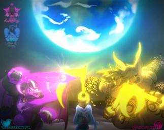 3_heads 4_arms 4_weapons angry anthro clashing clothing earth fight food forrestsleeth fur fur_markings glowing glowing_eyes gold_(metal) gold_jewelry gold_weapons hair horn jewelry lightsaber magenta_body magenta_weapon male markings melee_weapon moon multi_arm multi_head multi_limb oeeco_oceenna planet plasma_sword popcorn rivals scar sickle_sword size_difference space spectating sword weapon wings yellow_body yellow_fur suchlambada17 european_mythology greek_mythology mythology nintendo pokemon star_wars neeco_neecoola canid canid_demon canine cerberus demon dragon generation_6_pokemon goo_creature goodra hellhound hybrid mammal mythological_canine mythological_creature mythological_scalie pokemon_(species) scalie hi_res