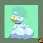 anthro anus balls beak big_butt blue_body blush bodily_fluids butt cum cum_on_butt feathers genital_fluids genitals half-closed_eyes looking_back male narrowed_eyes solo tail tail_feathers darknsfwindie nintendo pokemon fan_character roy_the_quaxly anatid anseriform avian bird duck generation_9_pokemon pokemon_(species) quaxly 1:1 2022 digital_media_(artwork) hi_res