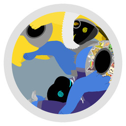 antennae_(anatomy) anthro appliance bottomless clothed clothing duo female hoodie hoodie_only laundry_machine machine male spinning spiral spiral_eyes stickers_on_body topwear topwear_only washing_machine tf2_demo_2004 honeypot_(tf2_demo_2004) stickerboard_(tf2_demo_2004) arthropod bee hybrid hymenopteran insect protogen 1:1 animated animated_gif high_framerate short_playtime
