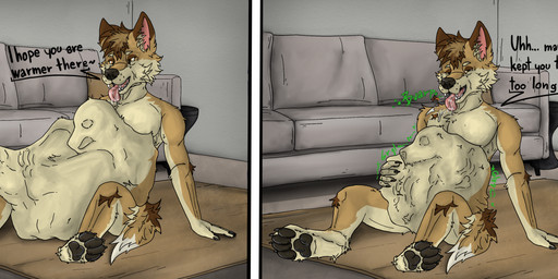 ambiguous_gender anthro bone bones_in_stomach digestion fatal_vore oral_vore skull solo vore eltho canid canine canis mammal wolf hi_res