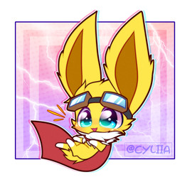 chibi eyewear eyewear_on_head feral fur goggles goggles_on_head male neck_tuft open_mouth scarf simple_background solo teal_eyes tuft white_body white_fur yellow_body yellow_fur xtremityy nintendo pokemon shrike_alvaron eeveelution generation_1_pokemon jolteon pokemon_(species) 2021