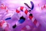 anthro candy candy_cane cloud dessert detailed_background feet fingers food fur looking_at_viewer paws solo andy_234 lagomorph leporid mammal rabbit digital_media_(artwork) hi_res watermark