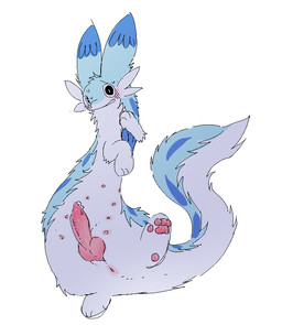 3_fingers 4_toes animal_genitalia animal_penis anus black_eyes blue_body blue_fur blush blush_lines bodily_fluids canine_genitalia canine_penis canine_penis_in_slit dewclaw feet feral fingers fur genital_fluids genitals knot knotted_penis leaking_precum lying male multi_nipple nervous nervous_smile nervous_sweat nipples on_back pawpads paws penis pink_pawpads pink_penis precum simple_background solo sweat toes white_background white_body white_fur youtubepoopbirthday palworld pocketpair chillet pal_(species) aliasing binary_drawing digital_drawing_(artwork) digital_media_(artwork)