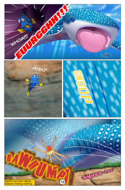 blue_body border caustics countershading dialogue female female_prey feral feral_pred feral_prey fin gate gills group humor internal light light_beam male multicolored_body open_mouth rock rugae sunbeam sunlight text tongue trio two_tone_body underwater unwilling_pred unwilling_prey vomiting vore wall_(structure) water white_body white_border window kazuo_ichigama disney finding_dory finding_nemo pixar destiny_(finding_dory) dory_(finding_nemo) hank_(finding_dory) acanthurid aquatic carpet_shark cephalopod coleoid fish giant_pacific_octopus mollusk octopodiform octopus regal_tang shark whale_shark 2025 comic english_text hi_res
