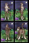 anthro clothing female grass moon night plant pose presenting solo touching_breast touching_pussy higurashi029 felid feline mammal vampire were werecat werefelid werefeline absurd_res hi_res