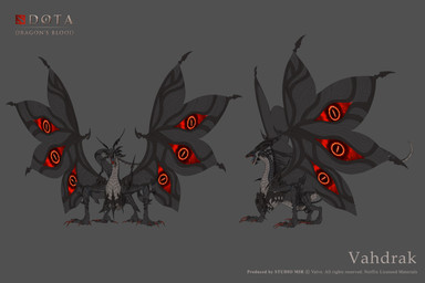 6_limbs 8_eyes arm_spikes black_body black_scales black_sclera black_wings blue_tongue chest_spike chin_spikes claws countershade_neck countershade_scales countershade_tail countershade_torso countershading exposed_teeth facial_spikes feral glistening glistening_eyes glistening_spikes glowing glowing_eyes glowing_pupils grey_background head_horn horn knee_spikes leg_spikes long_claws long_horn long_spikes long_tail male male_feral membrane_(anatomy) membranous_wings multi-horn multi_eye multiple_angles open_mouth quadruped red_claws red_eyes red_sclera red_teeth scales sharp_horn sharp_spikes sharp_teeth shoulder_spikes side_view simple_background slim_feral slim_male snout solo spikes spikes_(anatomy) spread_wings tail tapering_tail teeth text thin_arms thin_legs tongue unusual_anatomy unusual_eye_placement unusual_wings ventral_scales wing_claws wing_eyes wings boxout_psw dota dota_dragon's_blood mythology netflix valve valve_corporation vahdrak deity dragon eldwurm_(dragon's_blood) mythological_creature mythological_scalie scalie 2021 3d_(artwork) absurd_res cel_shading character_name concept_art copyright_name digital_media_(artwork) english_description english_text hi_res multiple_images official_art portrait shaded