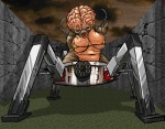 big_breasts bikini brain breasts brown_body brown_skin clothed clothing cybernetic_leg cybernetic_limb cybernetics exposed_brain female machine not_furry organs pink_body pink_skin red_eyes rust skimpy solo swimwear two-piece_swimsuit what oniontrain doom_(series) id_software microsoft arachnid arachnid_taur arachnotron arthropod arthropod_taur cyborg demon demon_humanoid humanoid monster monstrous_humanoid spider_mastermind taur