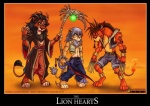 2007 anthro anthrofied canid canine disney english_text felid final_fantasy final_fantasy_vii group kingdom_hearts larxene lion lion_hearts male mammal pantherine raymond_yap red_xiii riku_(kingdom_hearts) scar scar_(the_lion_king) square_enix tail tail_tuft text the_lion_king tuft