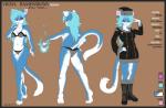 4_toes anthro barefoot blue_body blue_fur blue_hair boots bra breasts butt chest_tuft claws clothed clothing conditional_dnp digital_media_(artwork) domestic_cat english_text exposure_variation feet felid feline felis female fluff-kevlar footwear fur hair hat headgear headwear inner_ear_fluff looking_at_viewer looking_back magic magic_user mammal model_sheet multicolored_body multicolored_fur panties pawpads paws pink_eyes pink_pawpads plantigrade raised_heel shoes simple_background solo standing tail text toes topless tuft two_tone_body two_tone_fur underwear vikna_(fluff-kevlar) white_body white_fur