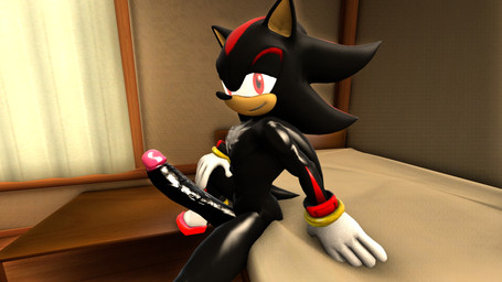 anthro erection genitals hyper male penis solo dark_knight_x sega sonic_the_hedgehog_(series) shadow_the_hedgehog eulipotyphlan hedgehog mammal 16:9 3d_(artwork) digital_media_(artwork) hi_res source_filmmaker_(artwork) widescreen