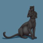 ambiguous_gender belly big_belly braided_hair duo female hair open_mouth pregnant pregnant_taur taur_lower_pregnancy yawn young young_ambiguous young_taur bodyxcount felid felid_taur mammal mammal_taur pantherine pantherine_taur taur 1:1 hi_res