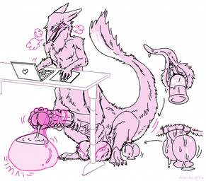 anal anal_penetration animal_genitalia animal_penis balls big_balls clitoris computer condom desk dildo dildo_in_ass dildo_in_vagina dildo_insertion electronics equine_genitalia equine_penis filled_condom furniture gaming gaming_while_penetrated genitals intersex laptop maleherm masturbation multitasking object_in_ass penetration penis sex_toy sex_toy_in_ass sex_toy_in_vagina sex_toy_insertion sexual_barrier_device standing_desk table vaginal vaginal_penetration vulva wearing_condom drkside kauli_(character) sergal taur hi_res