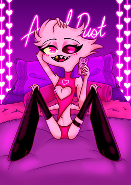 4_arms 4_fingers accessory bed biped black_sclera boots cellphone cleavage_cutout clothing cutout detailed_background electronics eyeshadow female female_humanoid fingers fluffy fluffy_chest footwear front_view fur fur_markings furniture garter gold_(metal) gold_tooth heart_symbol high_heeled_boots high_heels holding_both_knees holding_both_legs holding_head holding_object holding_own_head holding_phone leather legwear leotard looking_at_viewer makeup markings multi_arm multi_limb neon_lights open_mouth phone pillow pink_body pink_eyes pink_fur sharp_teeth shoes sitting skull_symbol smartphone solo spider_web spread_legs spreading teeth text thigh_boots thigh_highs white_body white_fur yellow_sclera monochromejoker hazbin_hotel hellaverse angel_dust arachnid arthropod demon humanoid absurd_res digital_media_(artwork) english_text hi_res shaded male_(lore)