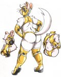 2020 absurd_res anthro big_butt boots breasts butt chinchilla chinchillid clothed clothing dcheese elbow_pads female fingerless_gloves footwear full-length_portrait fur gloves hair hands_on_hips handwear hi_res knee_pads legwear leotard lucha_libre_mask mammal marker_(artwork) mask model_sheet navel portrait rear_view red_eyes rodent shoes skimpy solo sports_mask sportswear sudo suelita_mendoza thick_thighs thigh_boots thigh_highs thong_leotard traditional_media_(artwork) whiskers white_body white_fur white_hair wrestler wrestling_mask